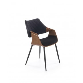 Стул HALMAR K586 черный/орех